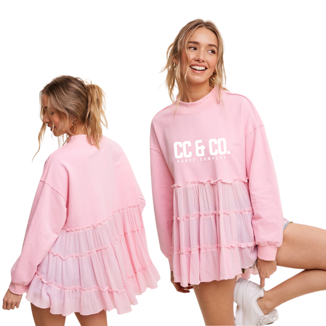 Tiered Babydoll Crewneck