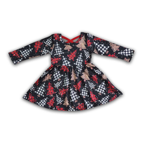 Christmas tree kids girls twirl dresses