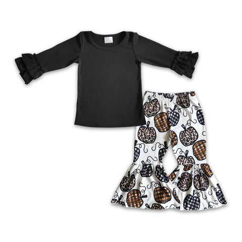 Fall Leopard Plaid Pumpkin Set - Cutie