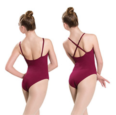 Seamless Burgundy Cami Leotard -- Youth