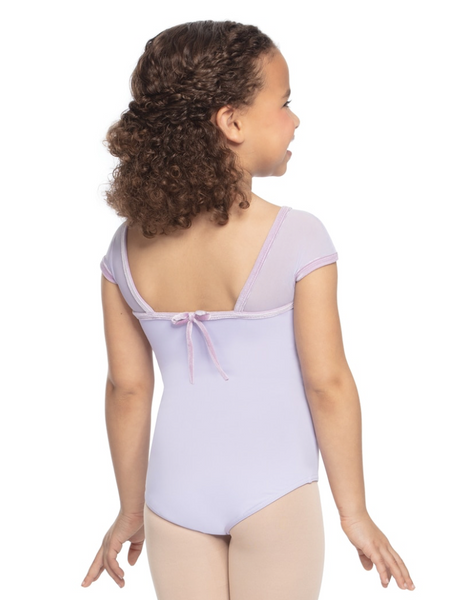 Mesh Cap Sleeve Leotard -- Princess Pink Leotard -- Youth 7037