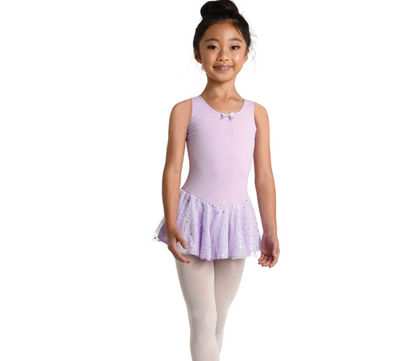 Tank Dress w/ Hologram Dots -- Lavender 7033