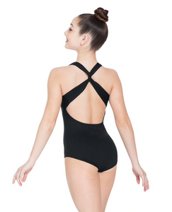 Twist Back Leotard -- Black -- Adult